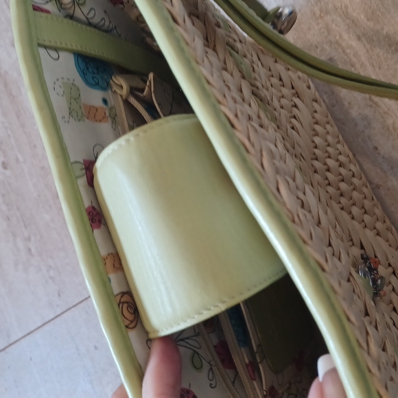 Brighton Vintage Woven Lime Green Shoulder Bag - Picture 9 of 11